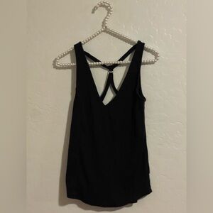 Free People Black V-Neck Tank Top